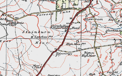 Old map of Shawfield Head in 1925