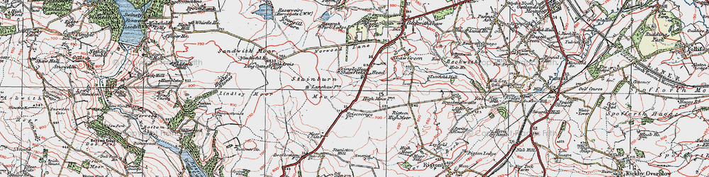 Old map of Shawfield Head in 1925