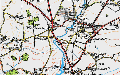 Old map of Shawford in 1919