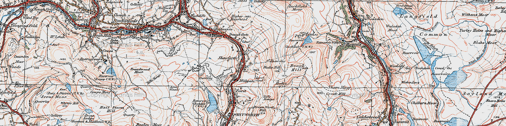 Old map of Shawforth in 1924