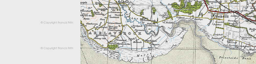Old map of Blackshaw in 1925