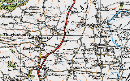 Old map of Shearston in 1919