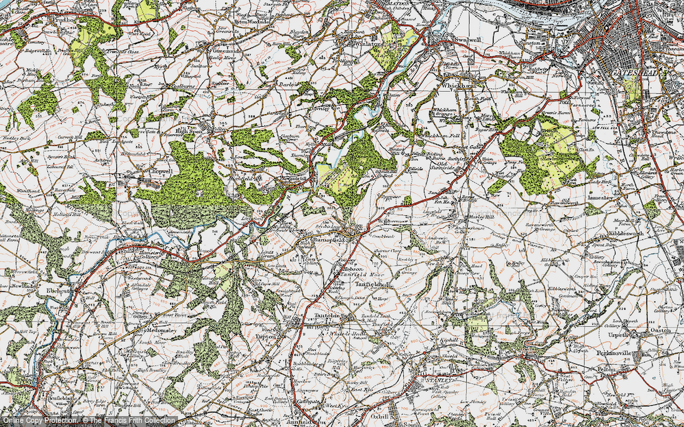 Old Map of Sheep Hill, 1925 in 1925