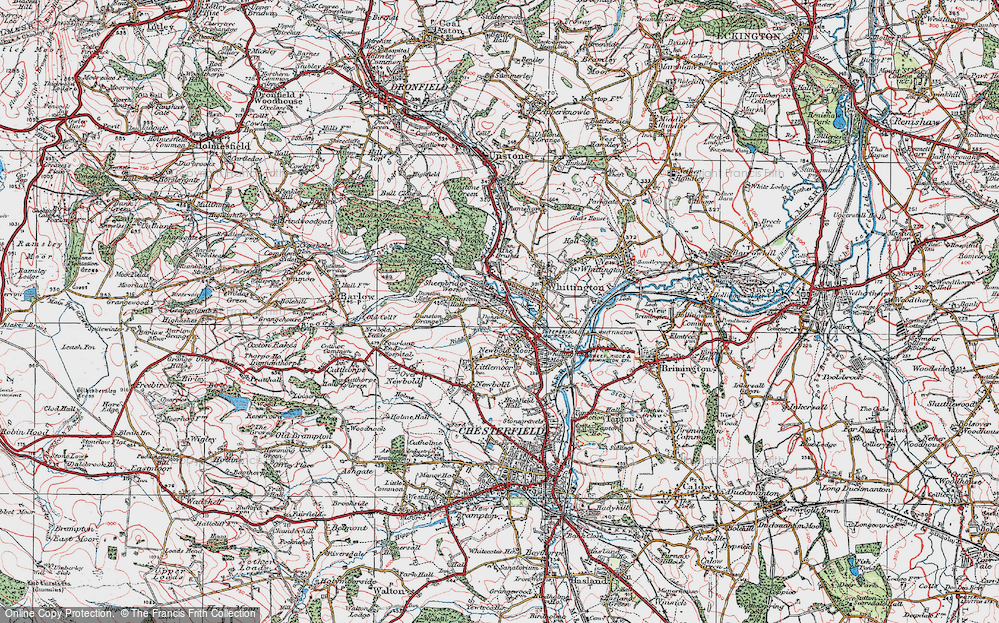 Old Map of Sheepbridge, 1923 in 1923