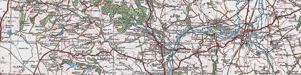 Old map of Sheepbridge in 1923