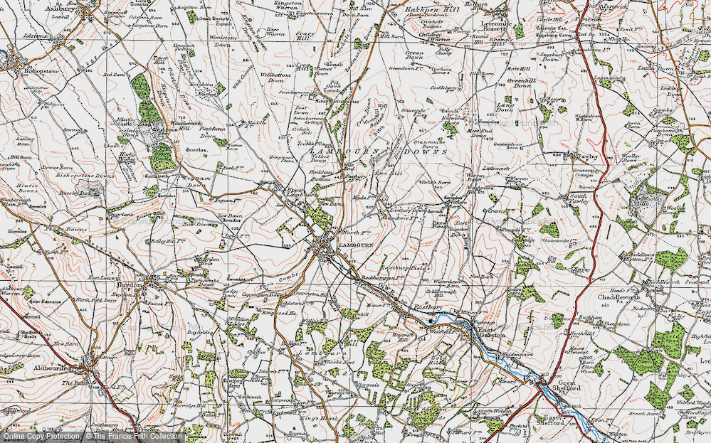 Old Map of Sheepdrove, 1919 in 1919