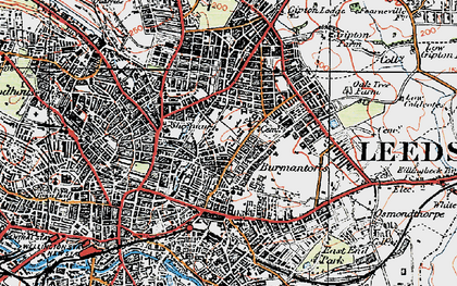 Old map of Sheepscar in 1925