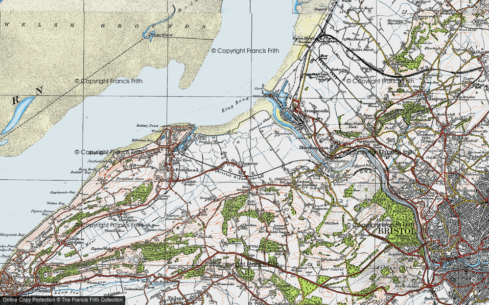 Old Map of Sheepway, 1919 in 1919