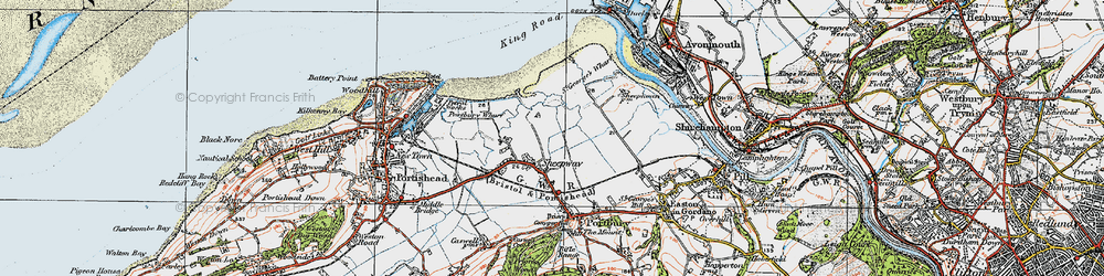 Old map of Sheepway in 1919