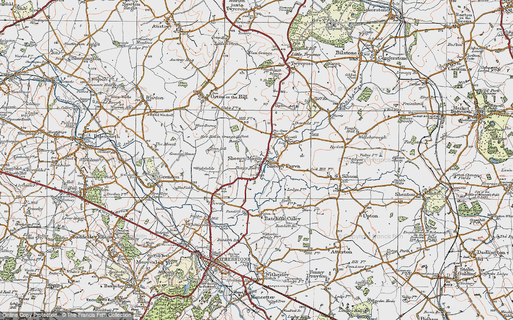 Old Map of Sheepy Magna, 1921 in 1921
