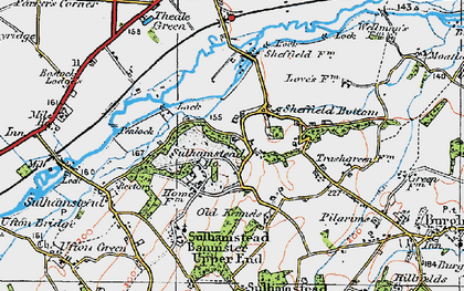 Old map of Sheffield Bottom in 1919
