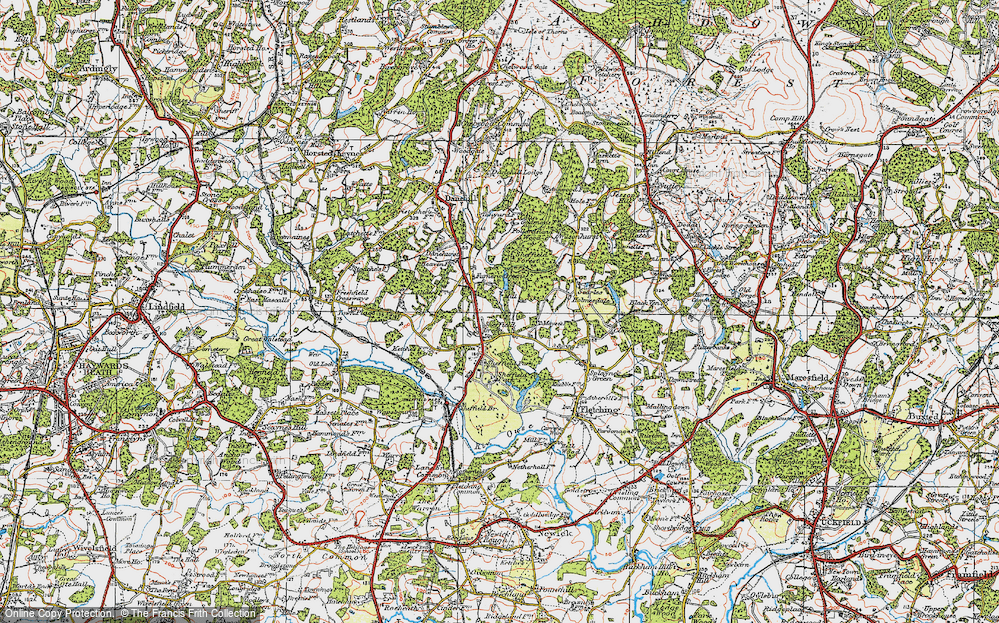 Old Map of Historic Map covering Searles in 1920