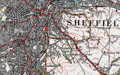 Old map of Sheffield Park in 1923