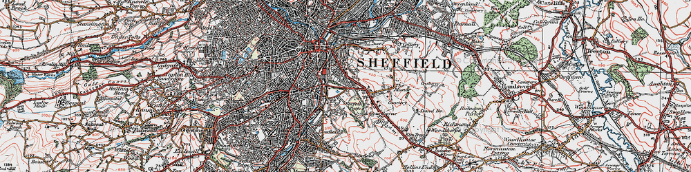 Old map of Sheffield Park in 1923