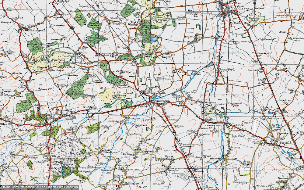 Old Map of Shefford, 1919 in 1919