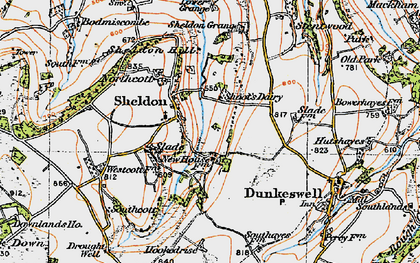 Old map of Sheldon in 1919