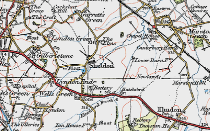Old map of Sheldon in 1921