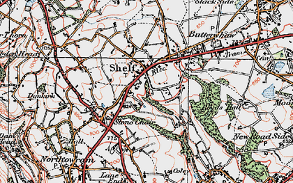 Old map of Shelf in 1925
