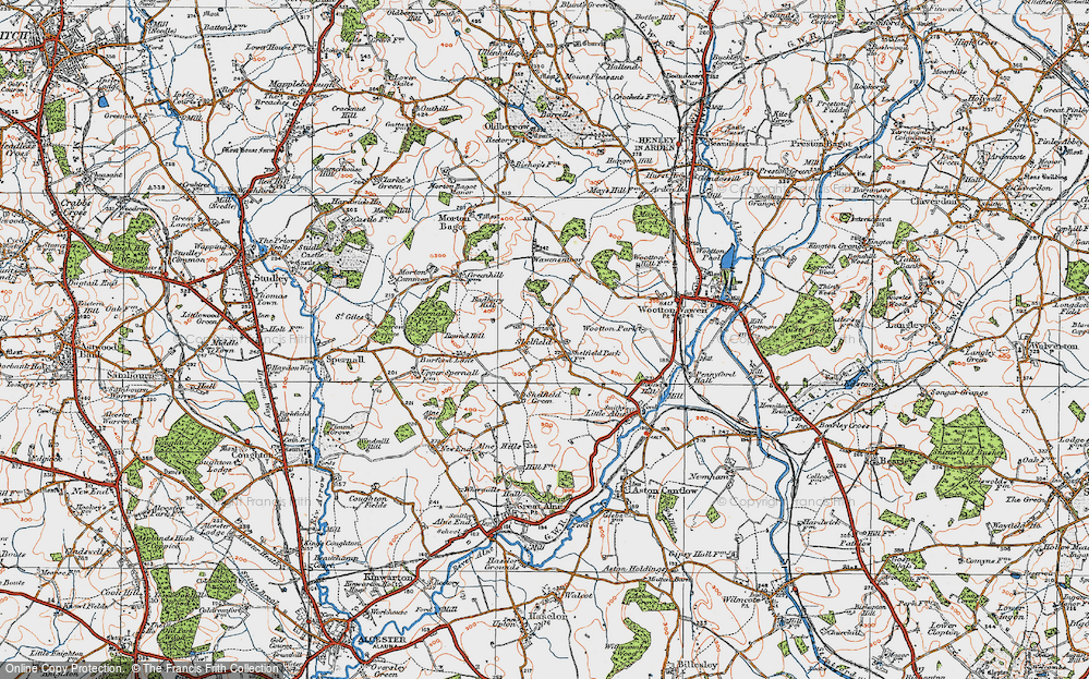Old Map of Shelfield, 1919 in 1919