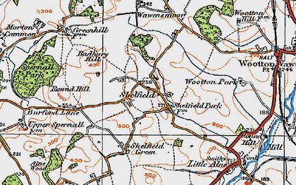 Old map of Shelfield in 1919