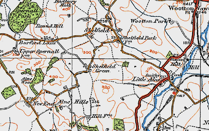 Old map of Shelfield Green in 1919