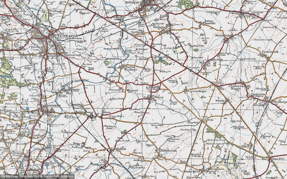 Old Map of Shelford, 1920 in 1920