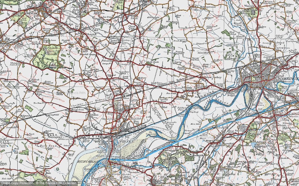 Old Map of Shell Green, 1923 in 1923