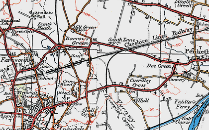 Old map of Shell Green in 1923