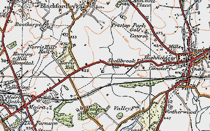 Old map of Shellbrook in 1921