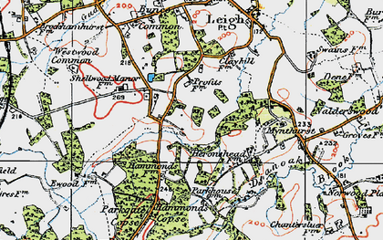 Old map of Shellwood Cross in 1920