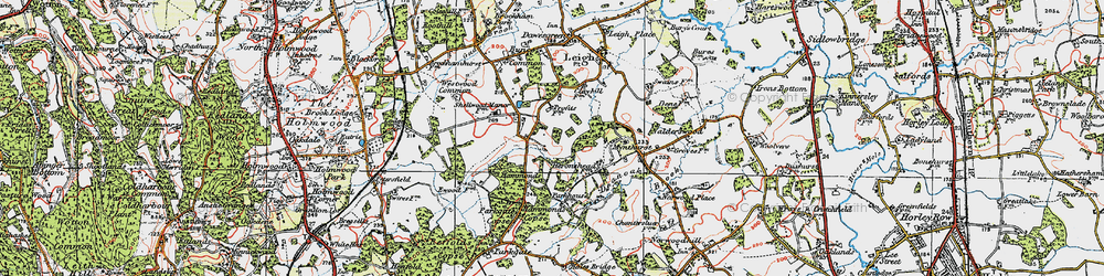 Old map of Shellwood Cross in 1920