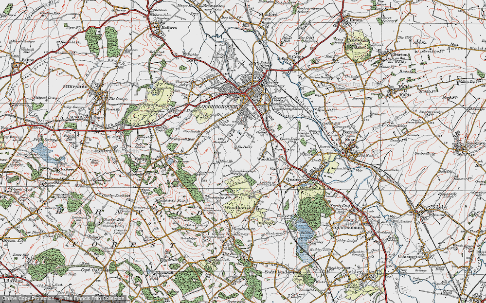 Old Map of Shelthorpe, 1921 in 1921