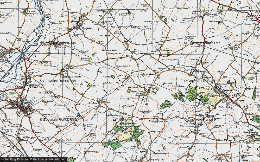 Old Map of Shelton, 1919 in 1919