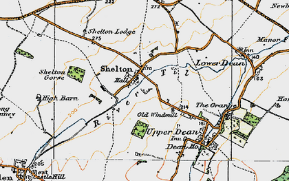 Old map of Shelton in 1919
