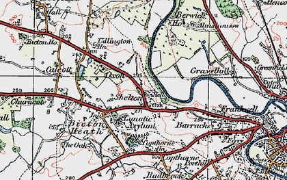 Old map of Berwick Ho in 1921