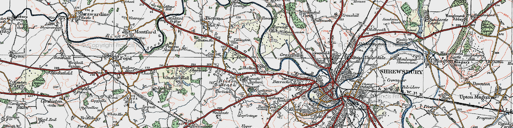 Old map of Berwick Ho in 1921