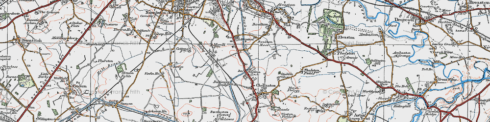 Old map of Shelton Lock in 1921