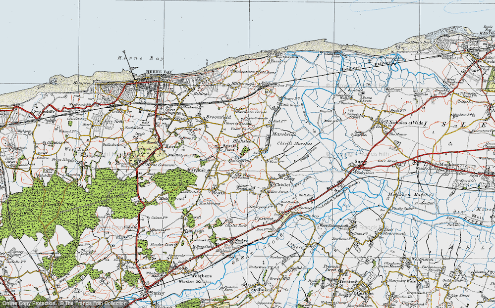 Old Map of Shelvingford, 1920 in 1920