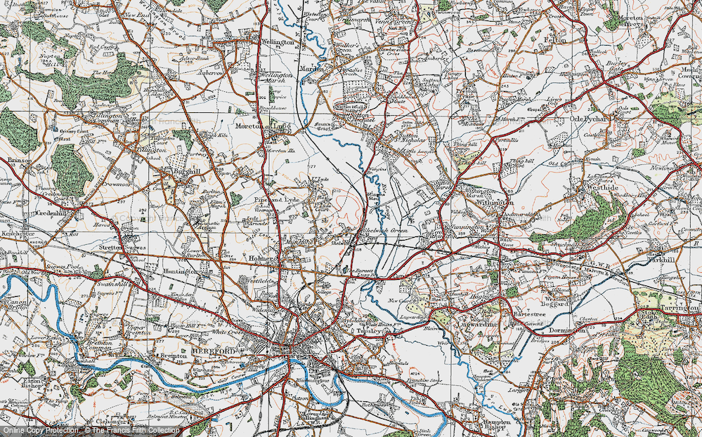 Old Map of Shelwick Green, 1920 in 1920