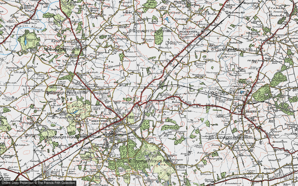 Old Map of Shenfield, 1920 in 1920
