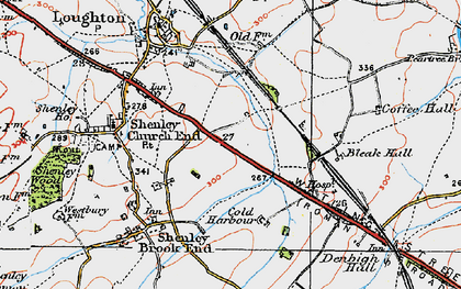 Old map of Shenley Lodge in 1919