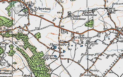 Old map of Batchy Hill in 1920