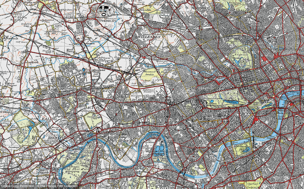 Old Map of Shepherd's Bush, 1920 in 1920