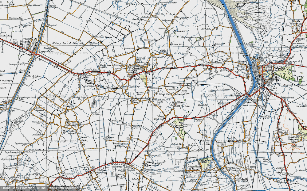 Old Map of Shepherd's Gate, 1922 in 1922
