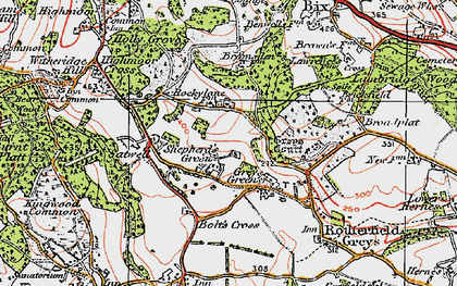 Old map of Shepherd's Green in 1919