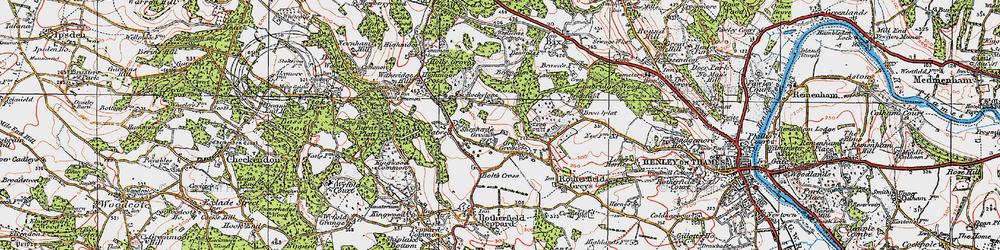 Old map of Shepherd's Green in 1919