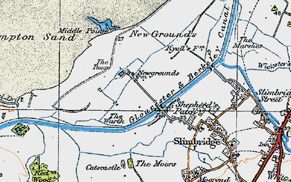 Old map of Wildfowl Trust, The in 1919
