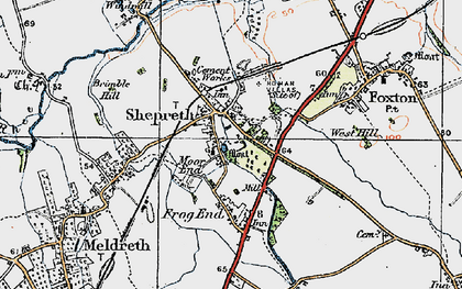 Old map of Shepreth in 1920