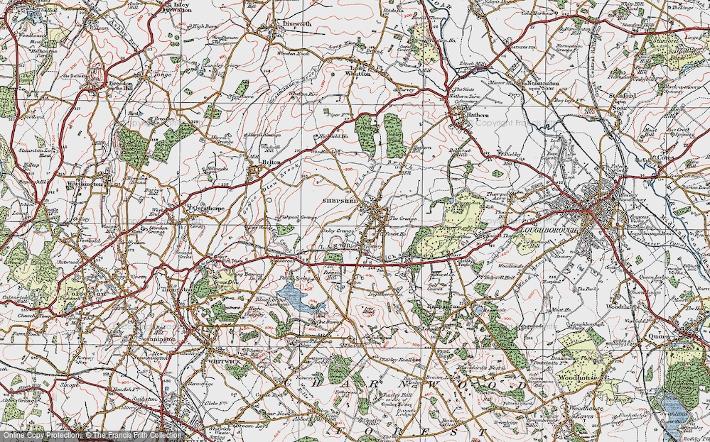 Old Map of Shepshed, 1921 in 1921