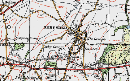 Old map of Shepshed in 1921
